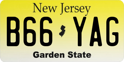 NJ license plate B66YAG