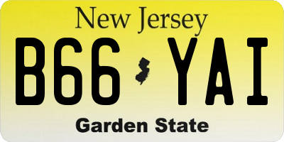 NJ license plate B66YAI