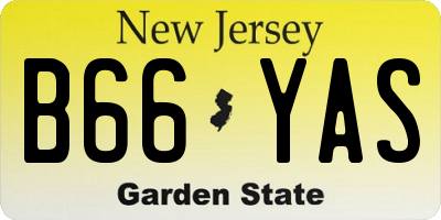NJ license plate B66YAS