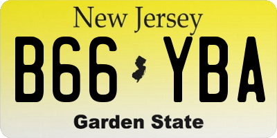 NJ license plate B66YBA