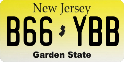NJ license plate B66YBB