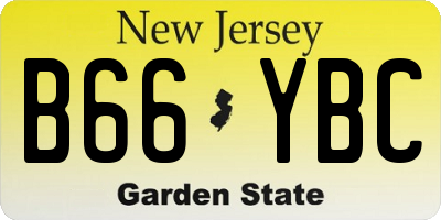 NJ license plate B66YBC