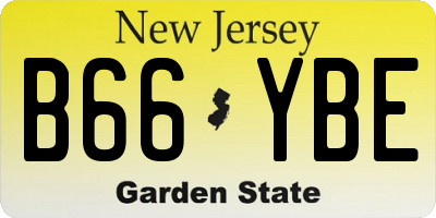 NJ license plate B66YBE