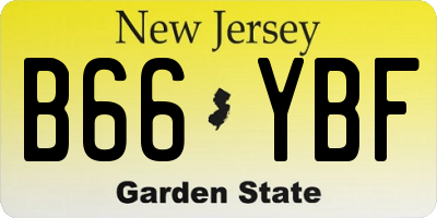 NJ license plate B66YBF