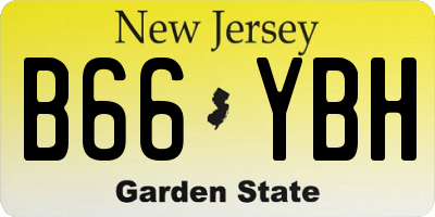 NJ license plate B66YBH
