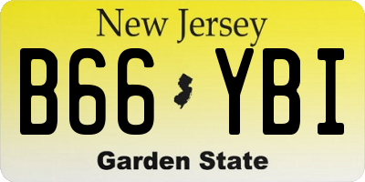 NJ license plate B66YBI