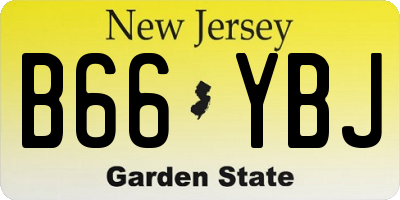 NJ license plate B66YBJ