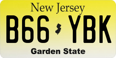 NJ license plate B66YBK