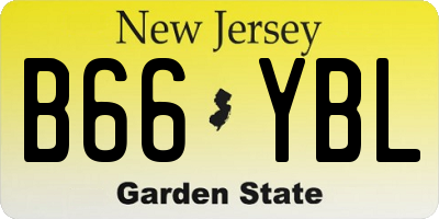 NJ license plate B66YBL