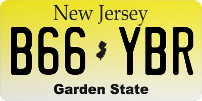 NJ license plate B66YBR