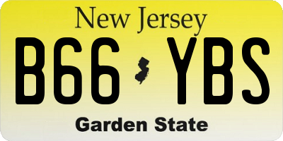 NJ license plate B66YBS