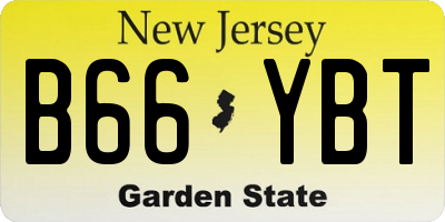 NJ license plate B66YBT