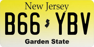 NJ license plate B66YBV