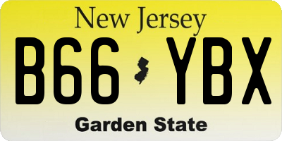 NJ license plate B66YBX