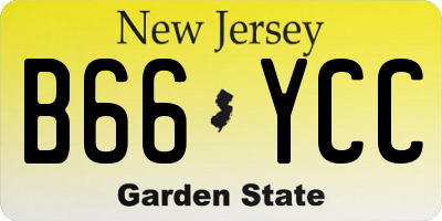 NJ license plate B66YCC