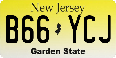 NJ license plate B66YCJ