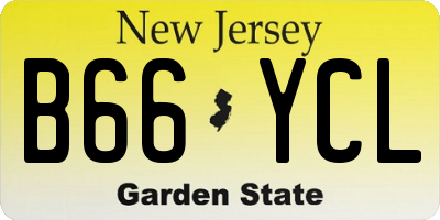 NJ license plate B66YCL