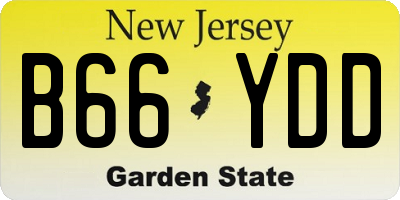 NJ license plate B66YDD