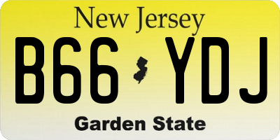NJ license plate B66YDJ
