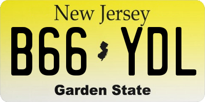 NJ license plate B66YDL