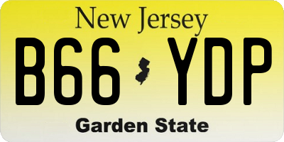 NJ license plate B66YDP