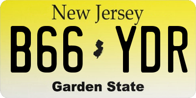 NJ license plate B66YDR
