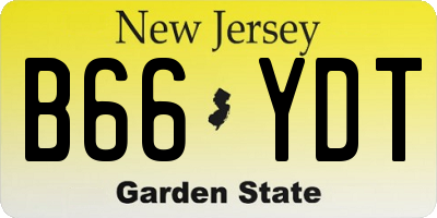 NJ license plate B66YDT