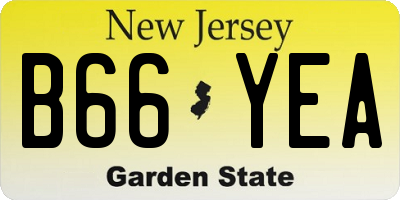 NJ license plate B66YEA