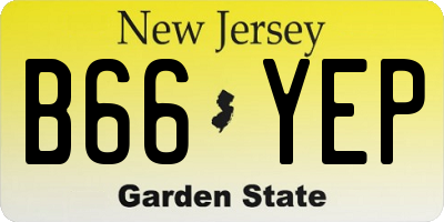 NJ license plate B66YEP