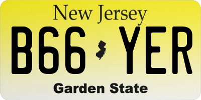 NJ license plate B66YER