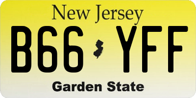 NJ license plate B66YFF