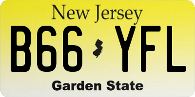 NJ license plate B66YFL