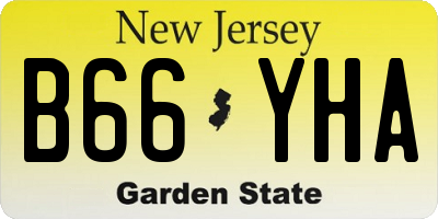 NJ license plate B66YHA