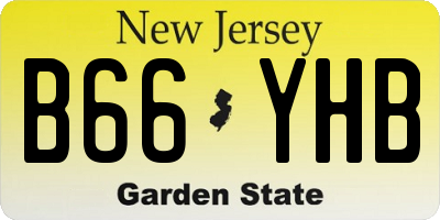 NJ license plate B66YHB
