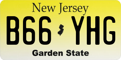 NJ license plate B66YHG
