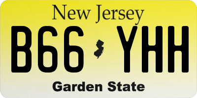 NJ license plate B66YHH