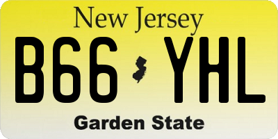 NJ license plate B66YHL