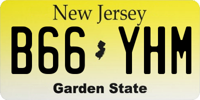 NJ license plate B66YHM