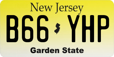 NJ license plate B66YHP