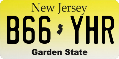 NJ license plate B66YHR