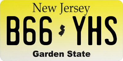 NJ license plate B66YHS
