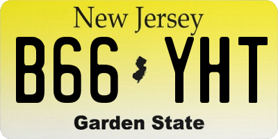 NJ license plate B66YHT