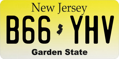 NJ license plate B66YHV