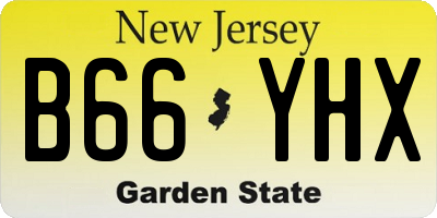NJ license plate B66YHX