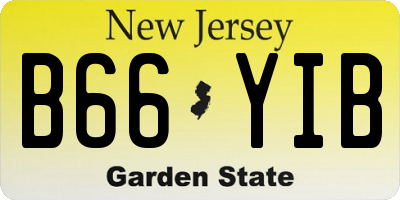 NJ license plate B66YIB