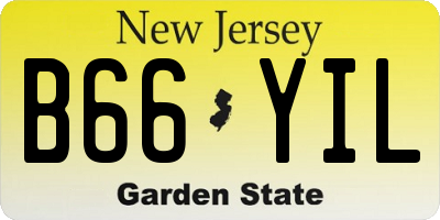 NJ license plate B66YIL