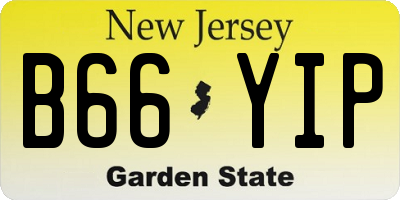 NJ license plate B66YIP