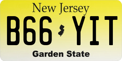 NJ license plate B66YIT