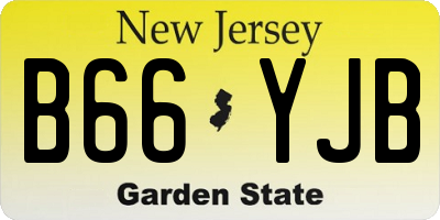 NJ license plate B66YJB
