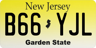NJ license plate B66YJL